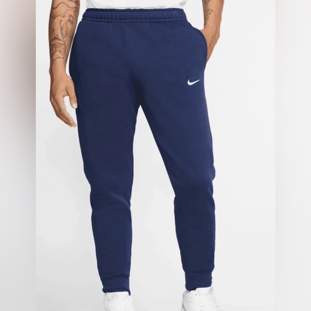 Nike Sportswear Swoosh Fleece Joggers Club Mens Navy SMALL S Pants 716830-410